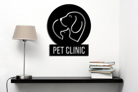 Customized Animal Clinic Metal Wall Pet Clinic Metal Wall Metal Animal Clinic Sign Animal Care Sign Metal Vet Sign Decorations