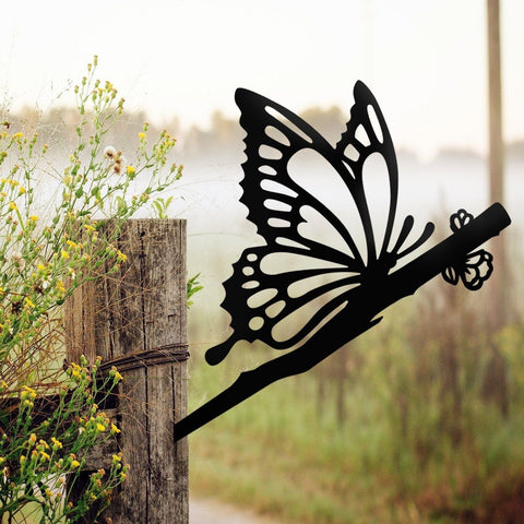 Butterfly Kisses Metal Art Garden Signs Cut Metal Sign Metal House Sign Decorations