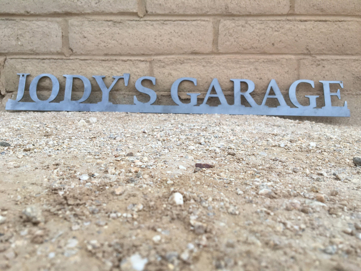 Custom Garage Sign Custom Metal Sign Family Room Decor Family Sign Metal Word Art Decorations