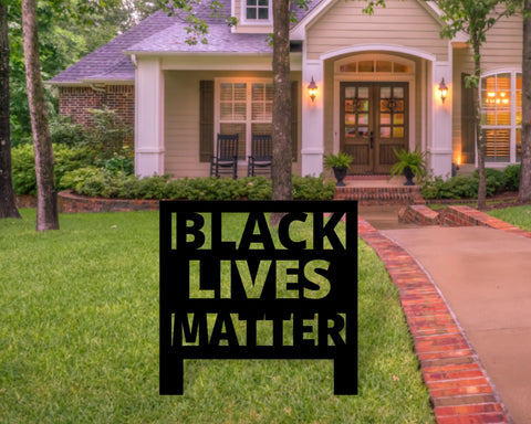 Black Lives Matter Yard Sign Blm Metal Lawn Sign Justice Sign Human Rights Sign Black History Month Decor Blm Metal Outdoor Art Decorations