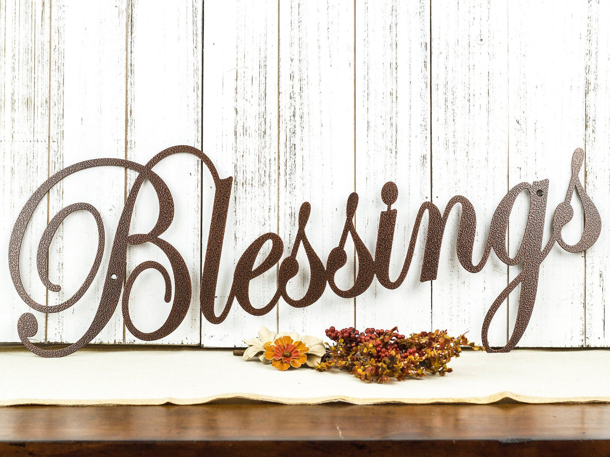 Blessings Metal Sign Metal Wall Decor Wall Hanging Steel Gift Gift For Her Grandchildren Wall Art Decorations