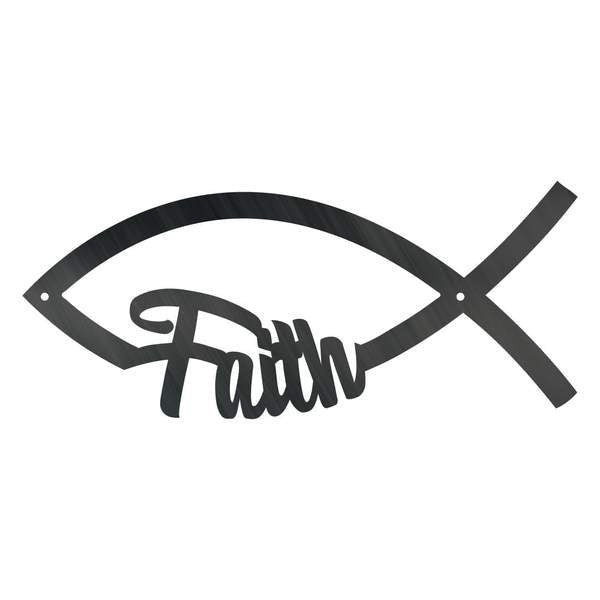 Fish Faith Customized Metal Signs Custom Metal Sign Custom Signs Metal Sign Decorations