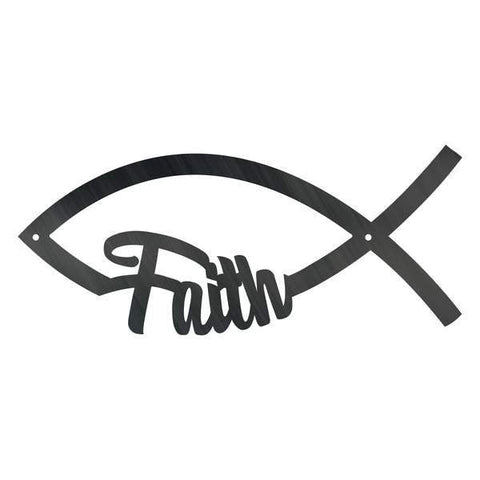 Fish Faith Customized Metal Signs Custom Metal Sign Custom Signs Metal Sign Decorations