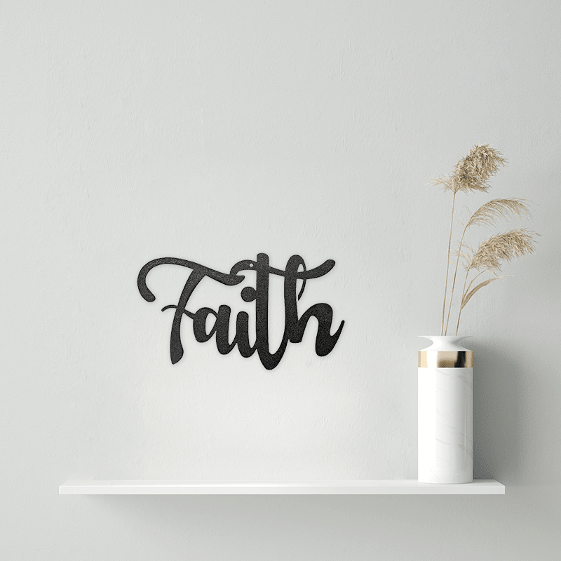 Faith Cut Metal Sign Metal House Sign Decorations