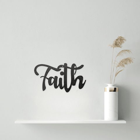 Faith Cut Metal Sign Metal House Sign Decorations