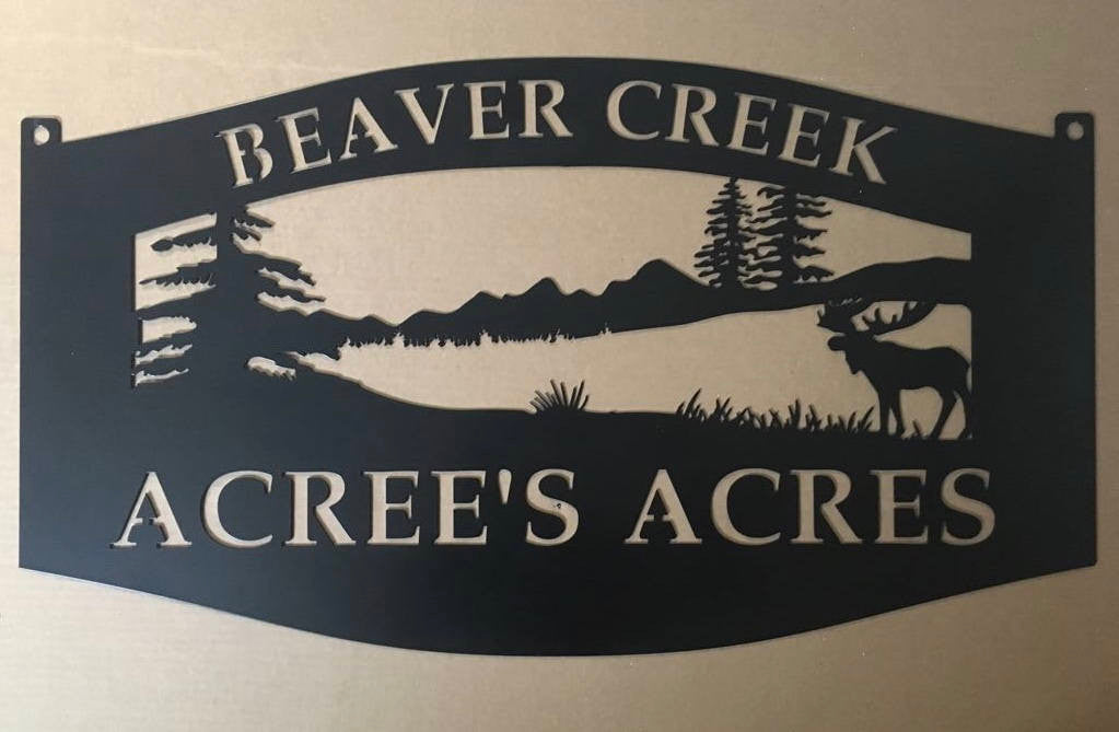 Laser Cut Moose Signstunning 3' Metal Sign With Moose Buck Sign Forest Sign Deer Sign Metal House Sign Decorations