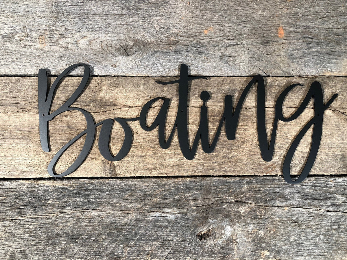 Boating Sign Boating Metal Sign Metal Words Memories Decor Boating Metal Sign Decorations