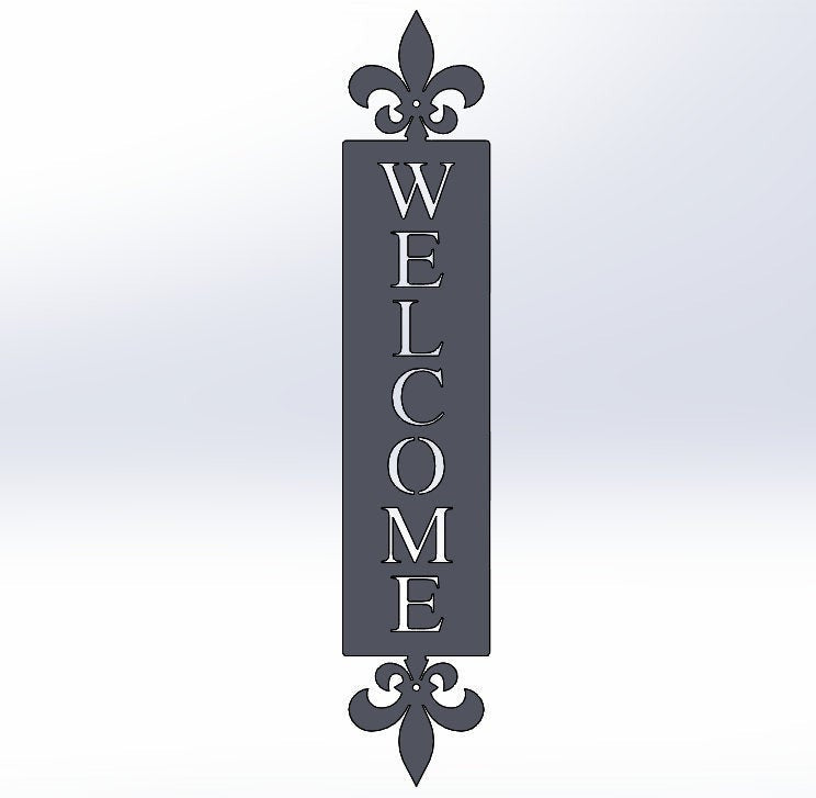 Welcome Sign Vertical Metal Sign Wedding Gift Housewarming Gift Weatherproof Decorations