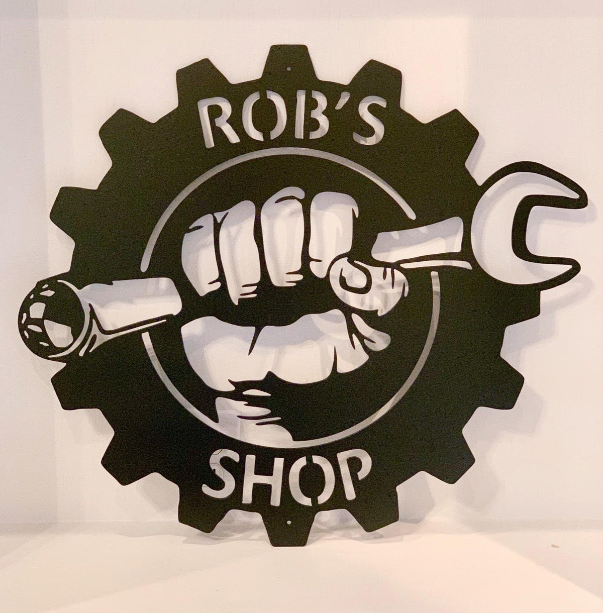 Personalized Man Cave Shop Sign Custom Metal Shop Sign Dad Gift Gift For Him Workshop Sign Christmas Decorations