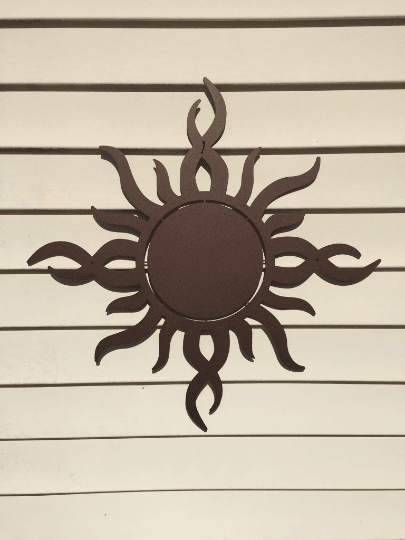 Garden Modern Sun Cut Metal Sign Metal House Sign Decorations