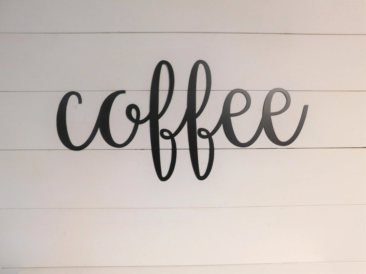 Coffee Sign Metal Coffee Sign Rustic Word Art Sign Coffee Bar Decor Coffee Gift Decorations
