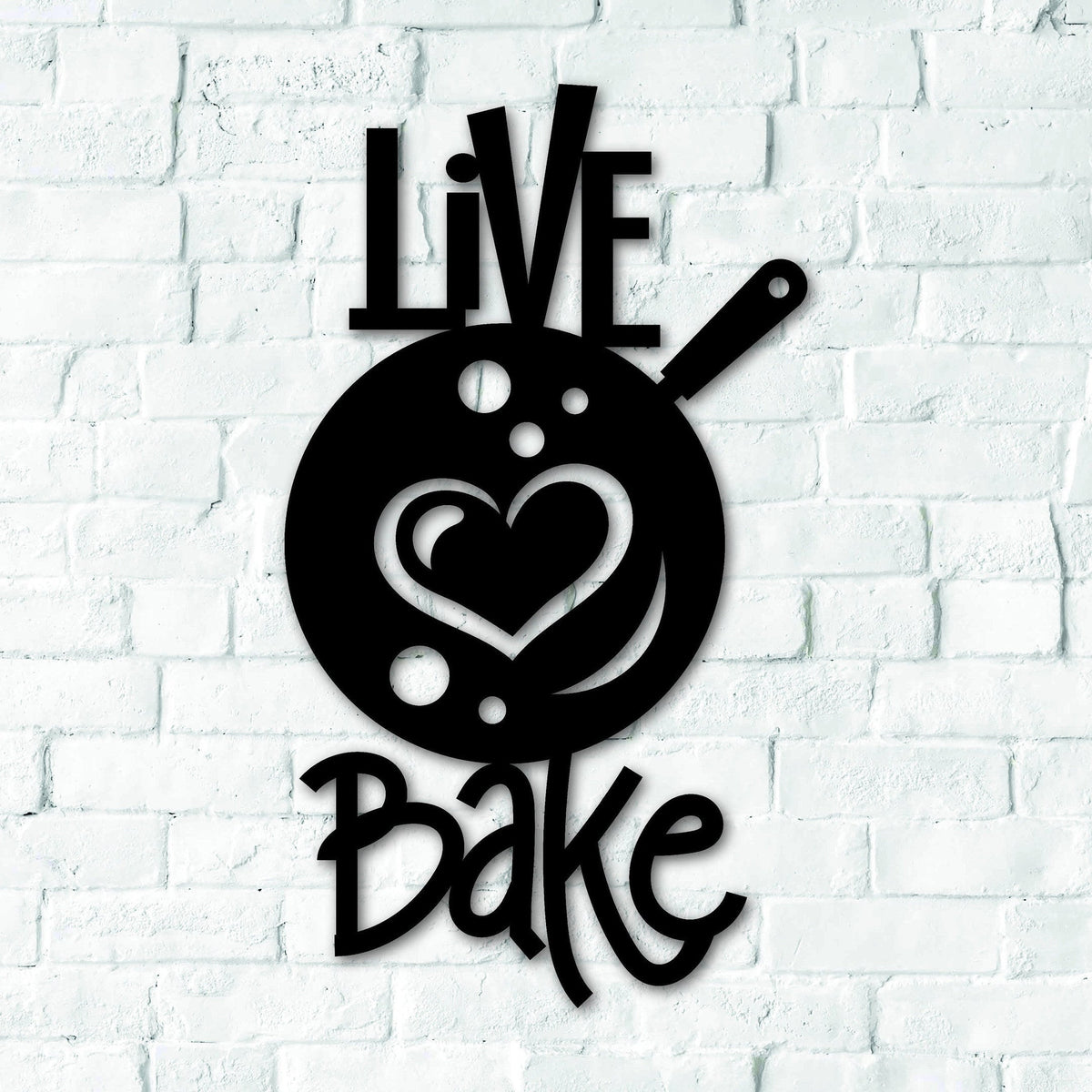 Live Love Bake Kitchen Wall Decor Kitchen Metal Sign Decorations