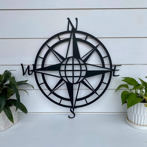 Nautical Compass Globe Metal Art Cut Metal Sign Metal House Sign Decorations