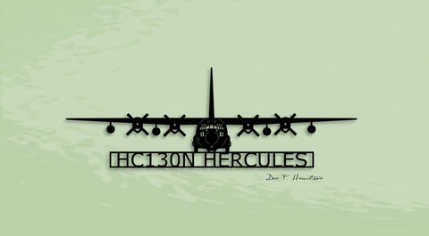 Hc130n Hercules Combat King Metal Sign Cut Metal Sign Wall Decor Decorations