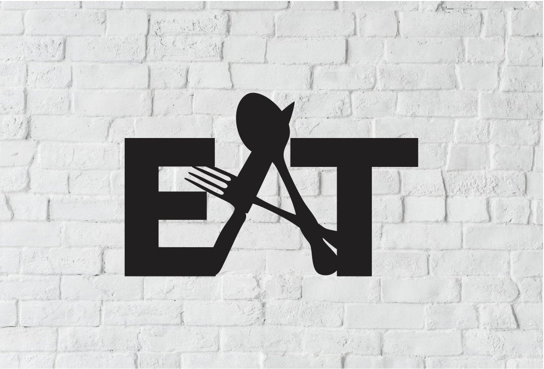 Steel Kitchen Decor Sign Kitchen Kitchen Decor Eat Kitchen Sign Eat Metal Sign Metal Decorations