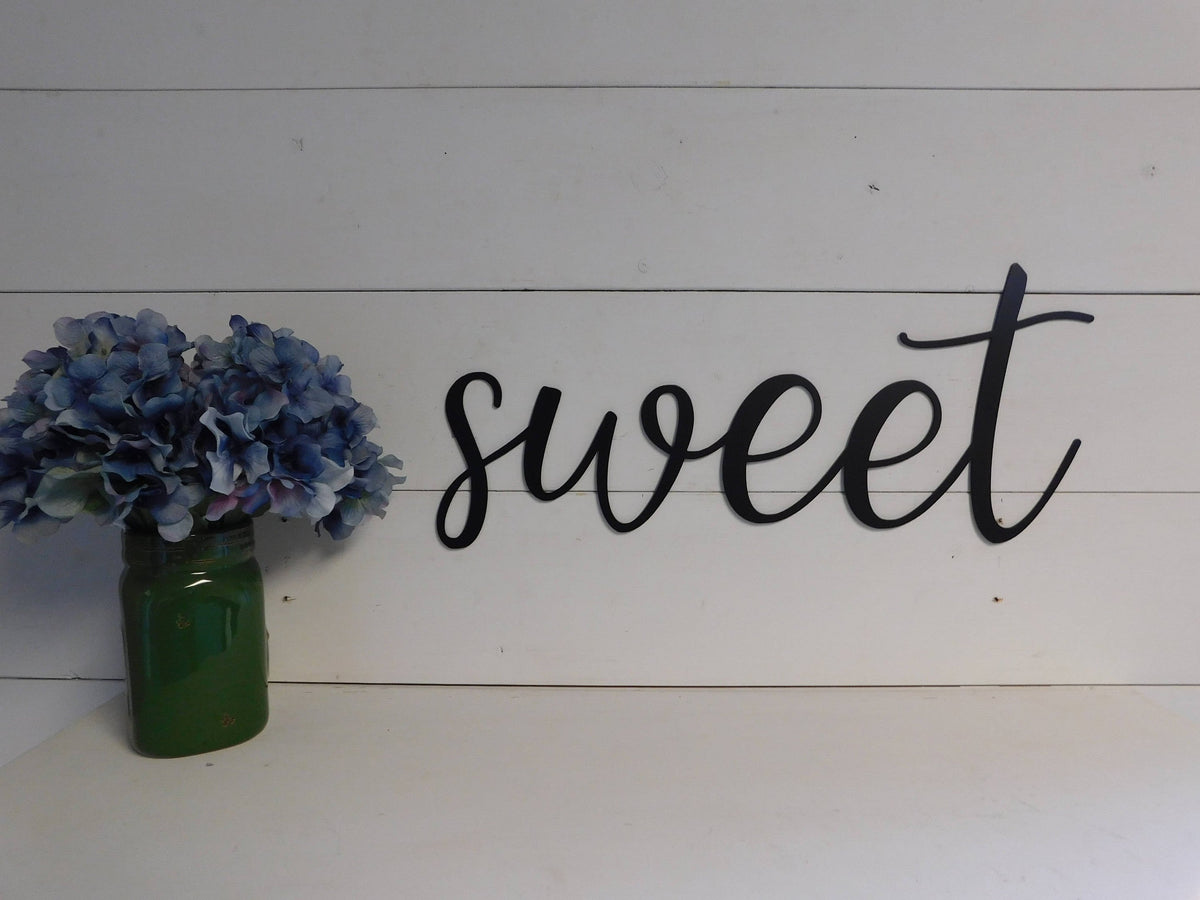 Sweet Sign Metal Sweet Sign Rustic Word Art Sign Metal Signs Kitchen Signs Decorations