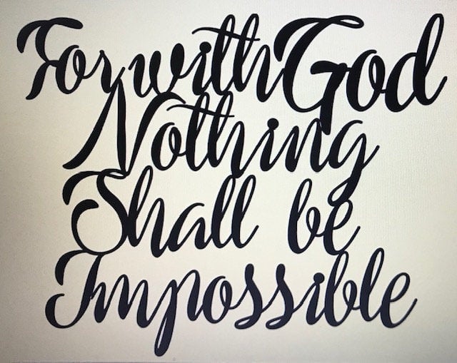 For With God All Things Are Possible Huge Metal Wall Words Metal House Sign Decorations