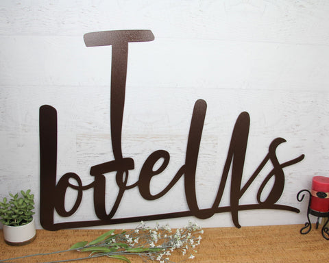 I Love Us Large Sign Anniversary Or Wedding Wall Sign Decorations