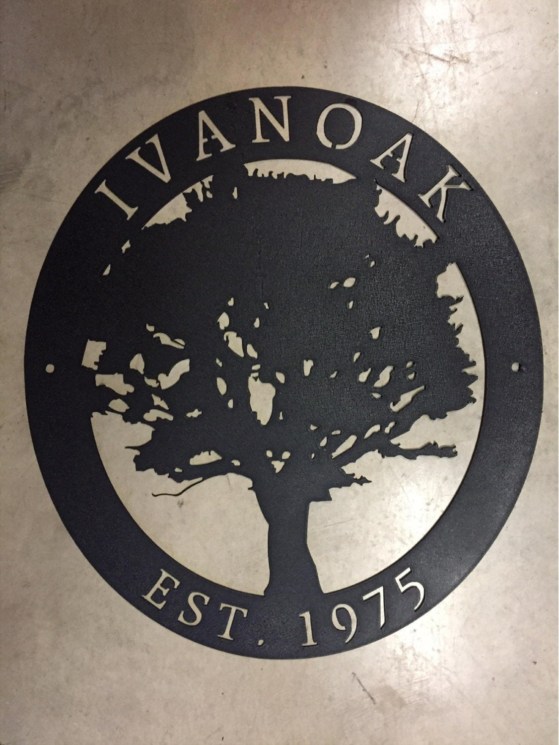 Metal Oak Tree Sign Oak Tree Sign With Your Name Metal House Sign Decorations