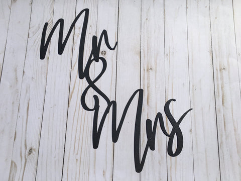 Mr. And Mrs. Welded Metal Sign Housewarming Gift Metal Words Wedding Sign Decorations