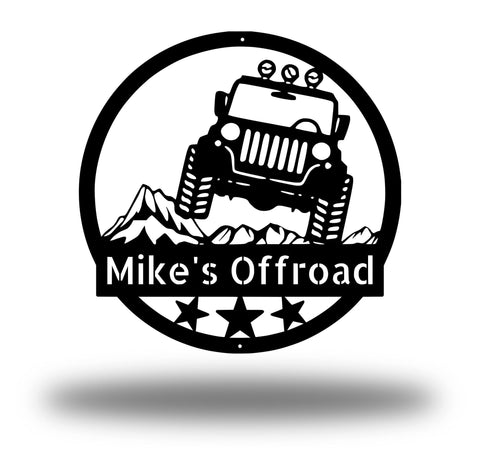 Personalized Jeep Family Namejeep Off Road Metal Sign, Metal Name Sign, Fathers Day, Laser Cut Metal Signs Custom Gift Ideas