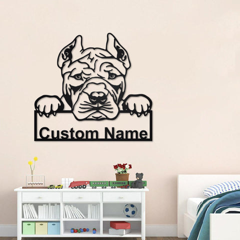 Personalized American Bully Metal Sign, American Bully Metal Wall Art, Dog Metal Sign, American Bully Lover Gifts, Dog Lover Gifts, Metal Laser Cut Metal Signs Custom Gift Ideas