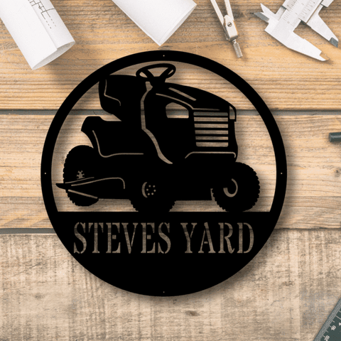 Lawn Mower Monogram Customized Metal Signs Custom Metal Sign Custom Signs Metal Sign Decorations