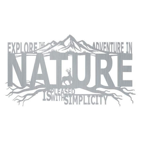 Explore The Adventure In Nature Customized Metal Signs, Custom Metal Sign, Custom Signs, Metal Sign, Metal Laser Cut Metal Signs Custom Gift Ideas