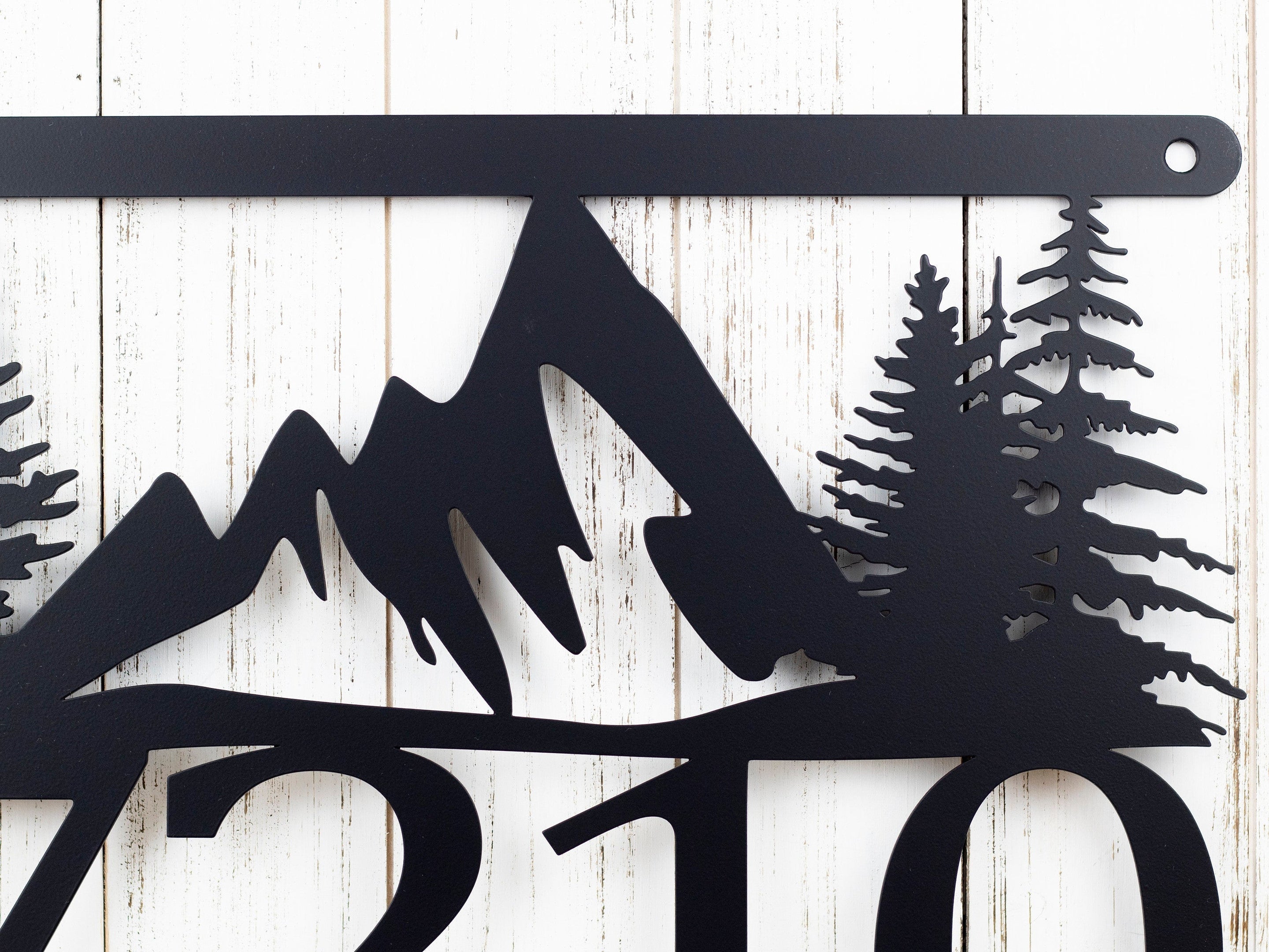 Mountain House Number Metal Sign Address Sign Address Plaque House Numbers Mountains Custom Sign Decorations