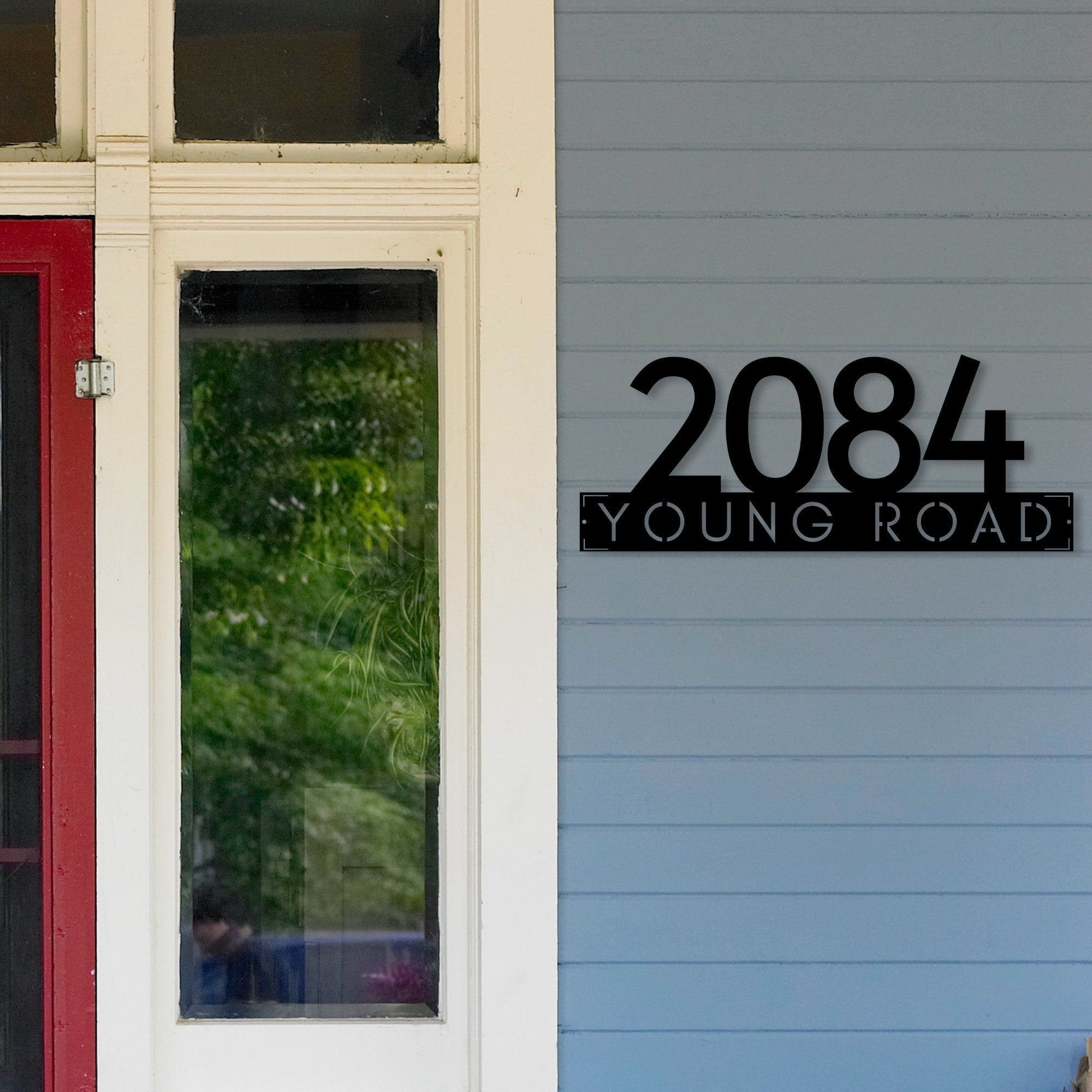 Metal Address Plaque Address Sign Metal House Numbers Custom Address Sign Home Address Sign Address Number Modern Address Sign Decorations