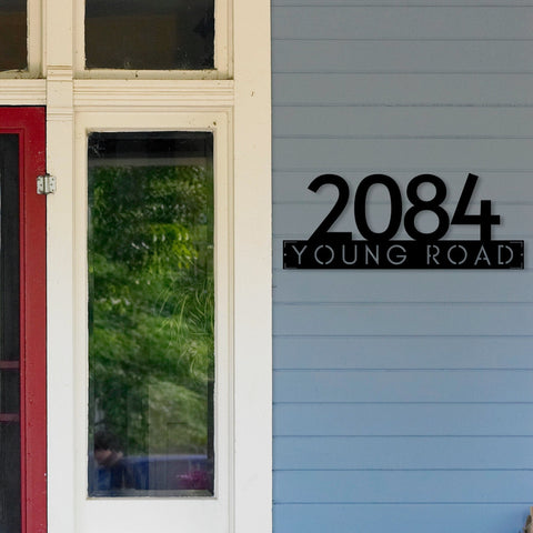 Metal Address Plaque Address Sign Metal House Numbers Custom Address Sign Home Address Sign Address Number Modern Address Sign Decorations