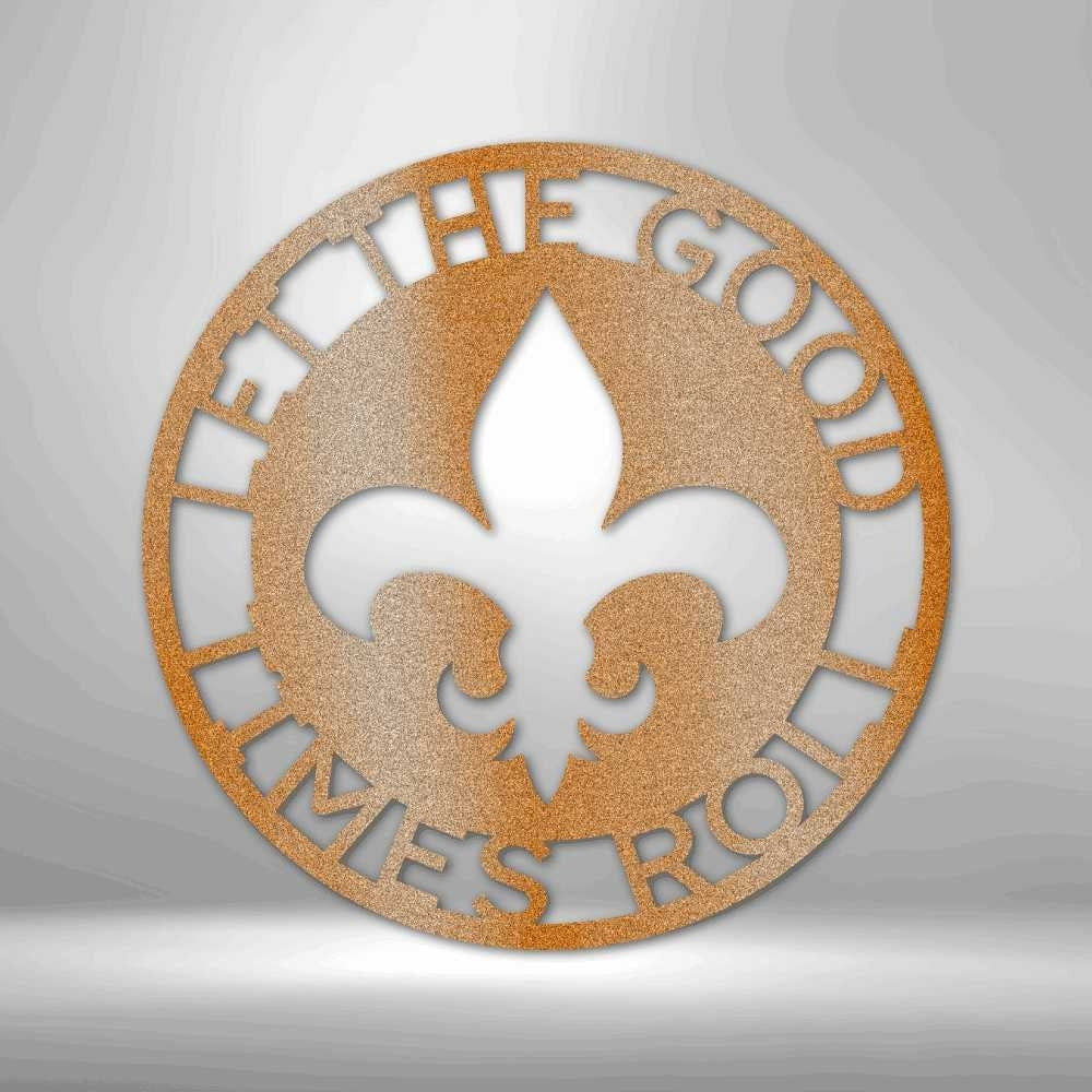 Personalized Fleur De Lis Ring Monogram Laser Cut Metal Sign Custom Fluer De Lis Accent Sign Decorations