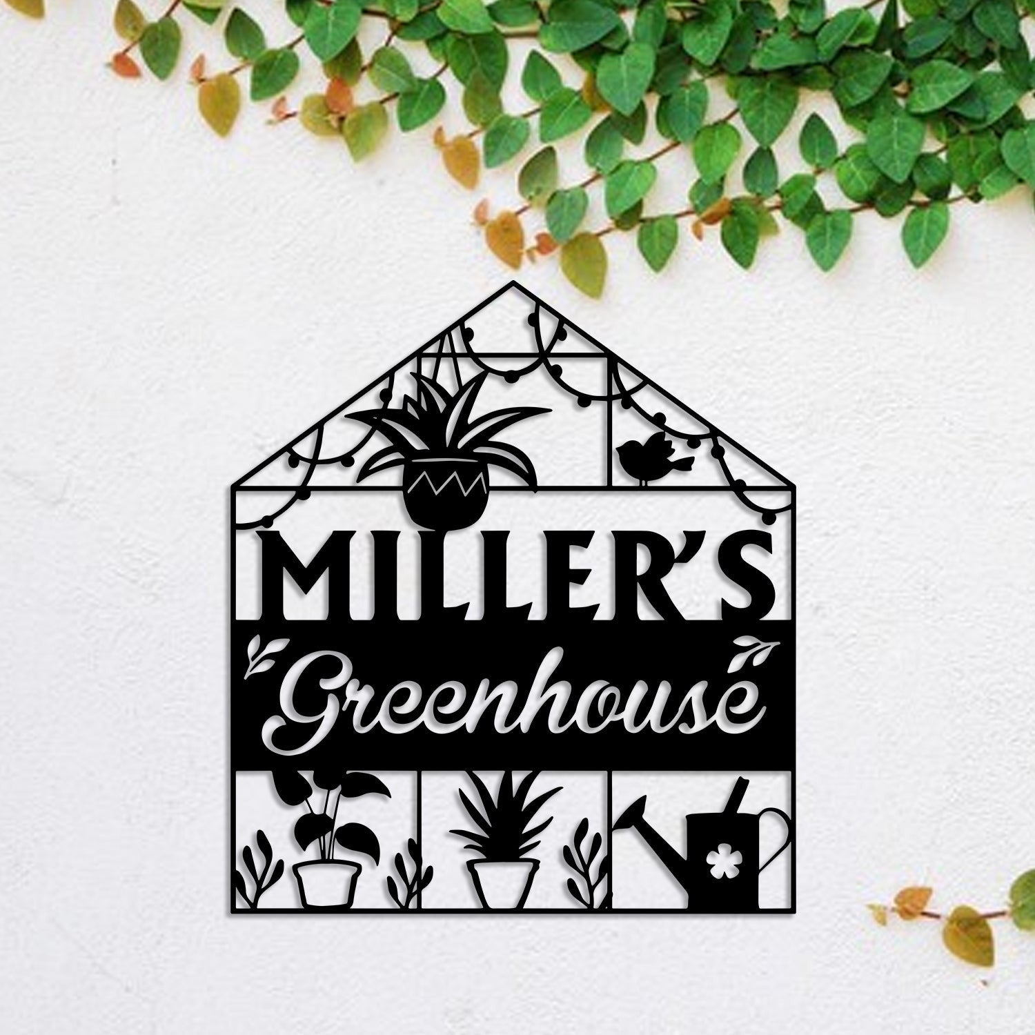 Metal Garden Sign, Custom Outdoor Garden Stake, Greenhouse, Home Decor, Wedding, Anniversary Art Gift, Metal Laser Cut Metal Signs Custom Gift Ideas