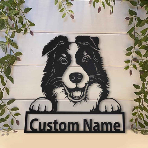 Personalized Border Collie Dog Metal Sign Art, Custom Border Collie Dog Metal Sign, Dog Gift, Birthday Gift, Animal Funny, Laser Cut Metal Signs Custom Gift Ideas