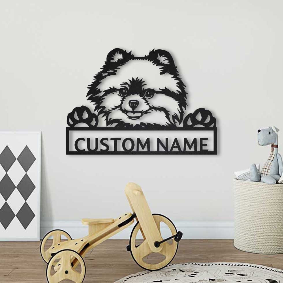 Personalized Pomeranian Dog Metal Sign Art, Custom Pomeranian Dog Metal Sign, Dog Gifts Funny, Dog Gift, Animal Custom, Laser Cut Metal Signs Custom Gift Ideas