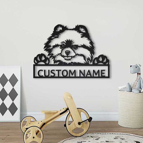 Personalized Pomeranian Dog Metal Sign Art, Custom Pomeranian Dog Metal Sign, Dog Gifts Funny, Dog Gift, Animal Custom, Laser Cut Metal Signs Custom Gift Ideas