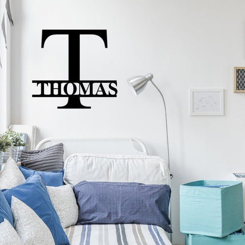 Custom Metal Signs Monogram Wall Decor Last Name Sign Family Name Sign Personalized Wedding Gift Custom Metal Art Decorations