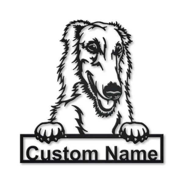 Borzoi Dog Personalized Metal Wall Decor, Cut Metal Sign, Metal Wall Art, Metal House Sign, Metal Laser Cut Metal Signs Custom Gift Ideas