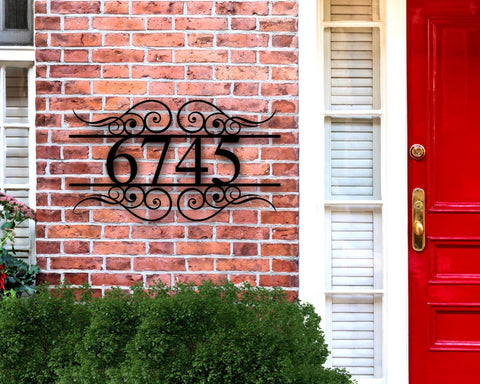 Custom Metal Address Sign Custom Street Address Sign Address Plaque Metal House Numbers Housewarming Gifts Address Sign Decorations
