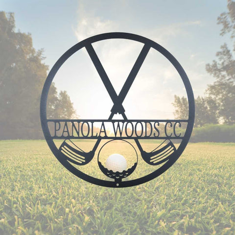 Personalized Golf Club Monogram Metal Wall Plaque Custom Golfer Gift Idea Decorations