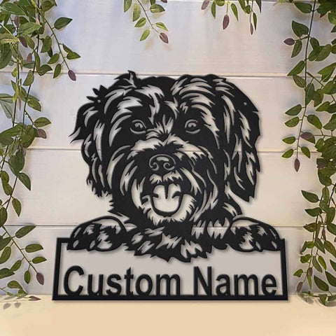 Personalized Schnoodle Dog Metal Sign Art, Custom Schnoodle Dog Metal Sign, Boxer Dog Funny, Dog Gift, Animal Custom, Laser Cut Metal Signs Custom Gift Ideas