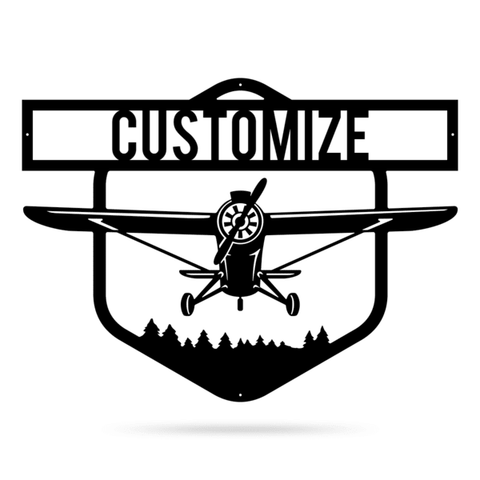 Airplane Monogram Cut Metal Sign Metal House Sign Decorations