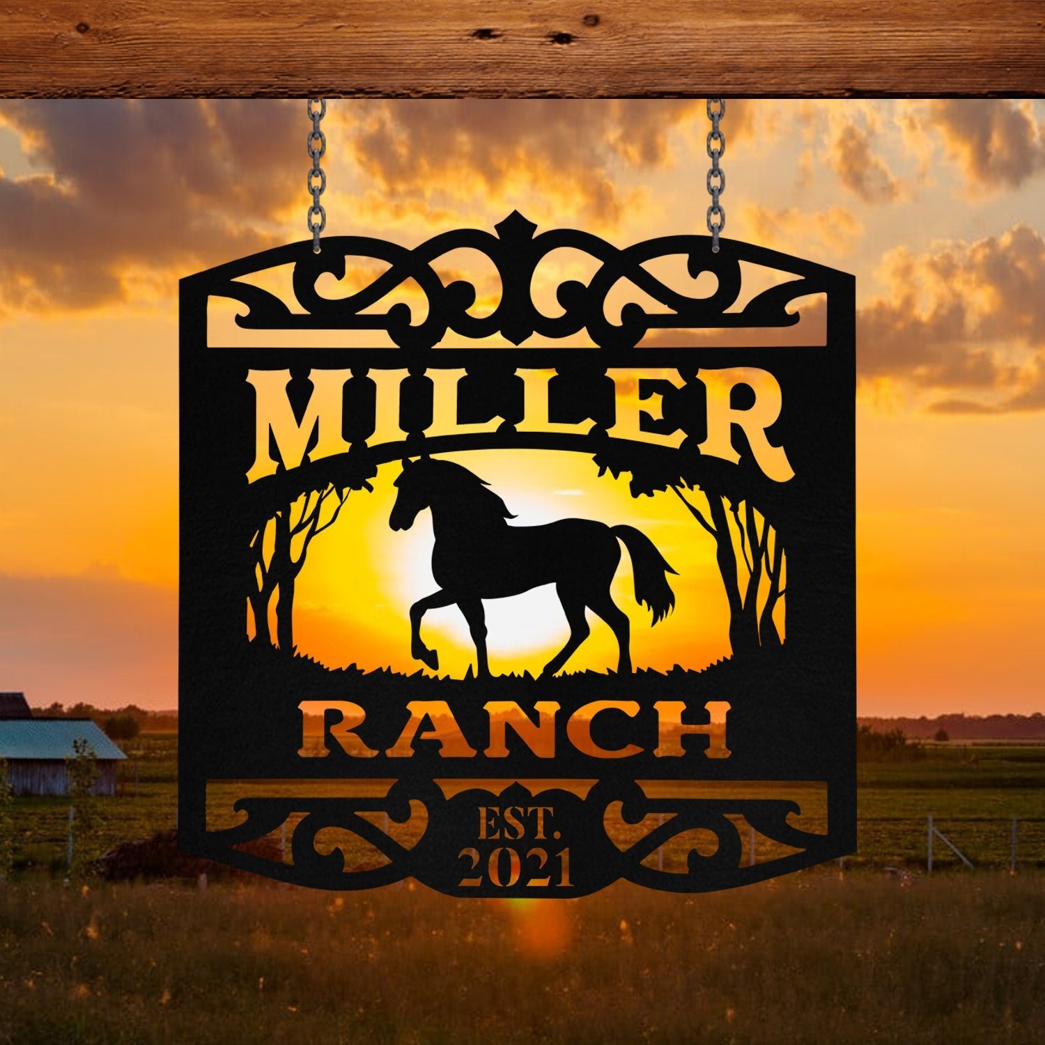 Metal Horse Sign, Custom Outdoor Farm, Farmhouse, Ranch, Stable, Metal Laser Cut Metal Signs Custom Gift Ideas