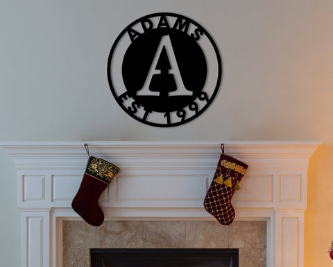 Personalized Family Name Metal Sign, Housewarming Gift, Door Hanger, Wedding Gift, Metal Monogram Sign, Metal Wall Art, Family Name Sign, Laser Cut Metal Signs Custom Gift Ideas