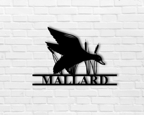 Duck Hunter Last Name Sign Custom Metal Duck Sign Duck Hunting Sign Duck Address Sign Family Name Sign Cabin Sign Decorations