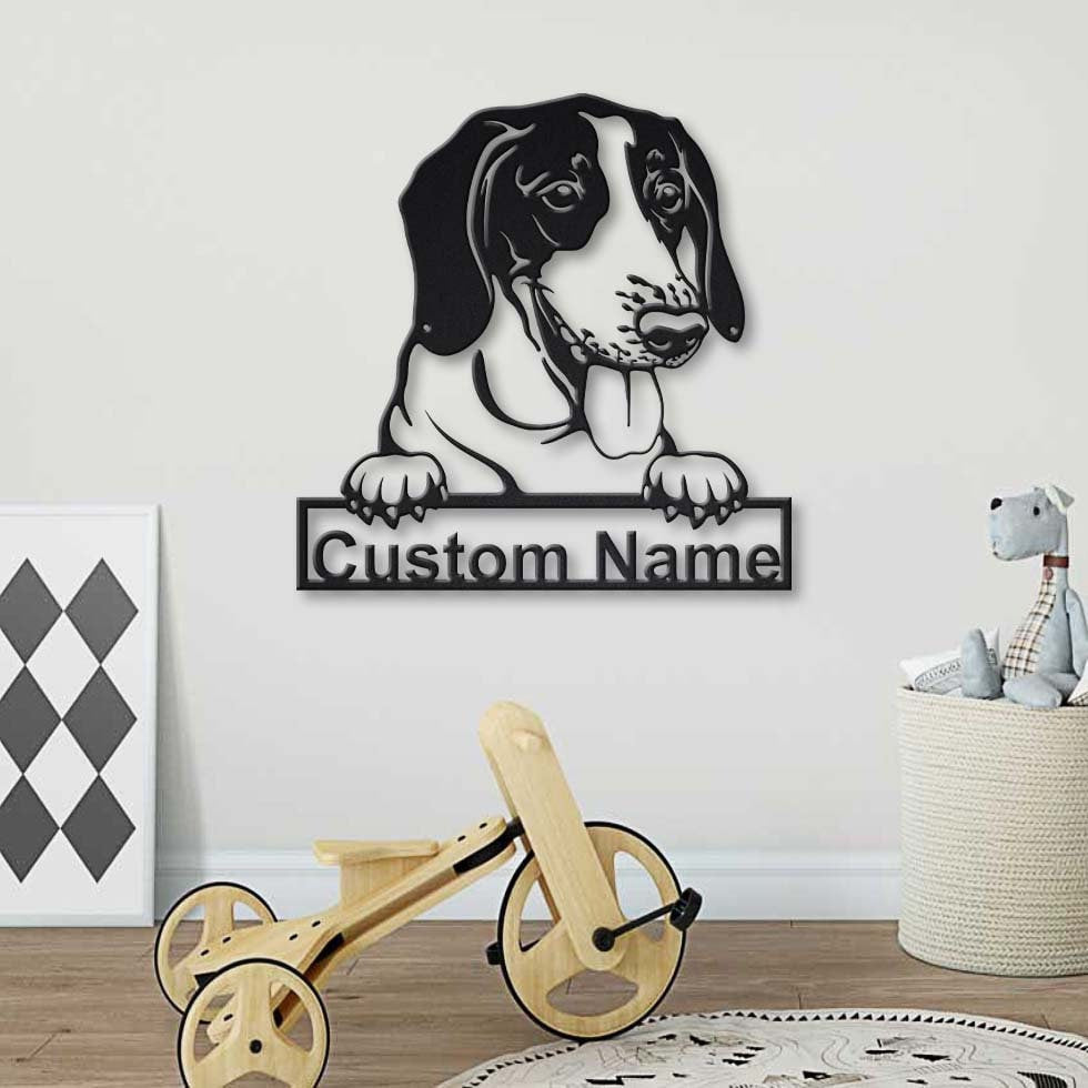 Personalized American Foxhound Dog Metal Sign Art, Custom American Foxhound Dog Metal Sign, Father's Day Gift, Pets Gift, Birthday Gift, Laser Cut Metal Signs Custom Gift Ideas