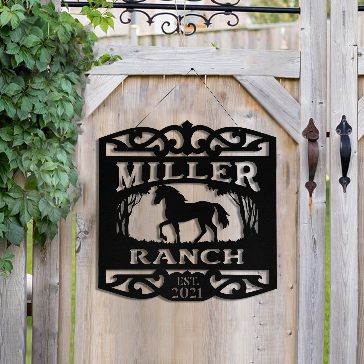 Metal Horse Sign, Custom Outdoor Farm, Farmhouse, Ranch, Stable, Metal Laser Cut Metal Signs Custom Gift Ideas