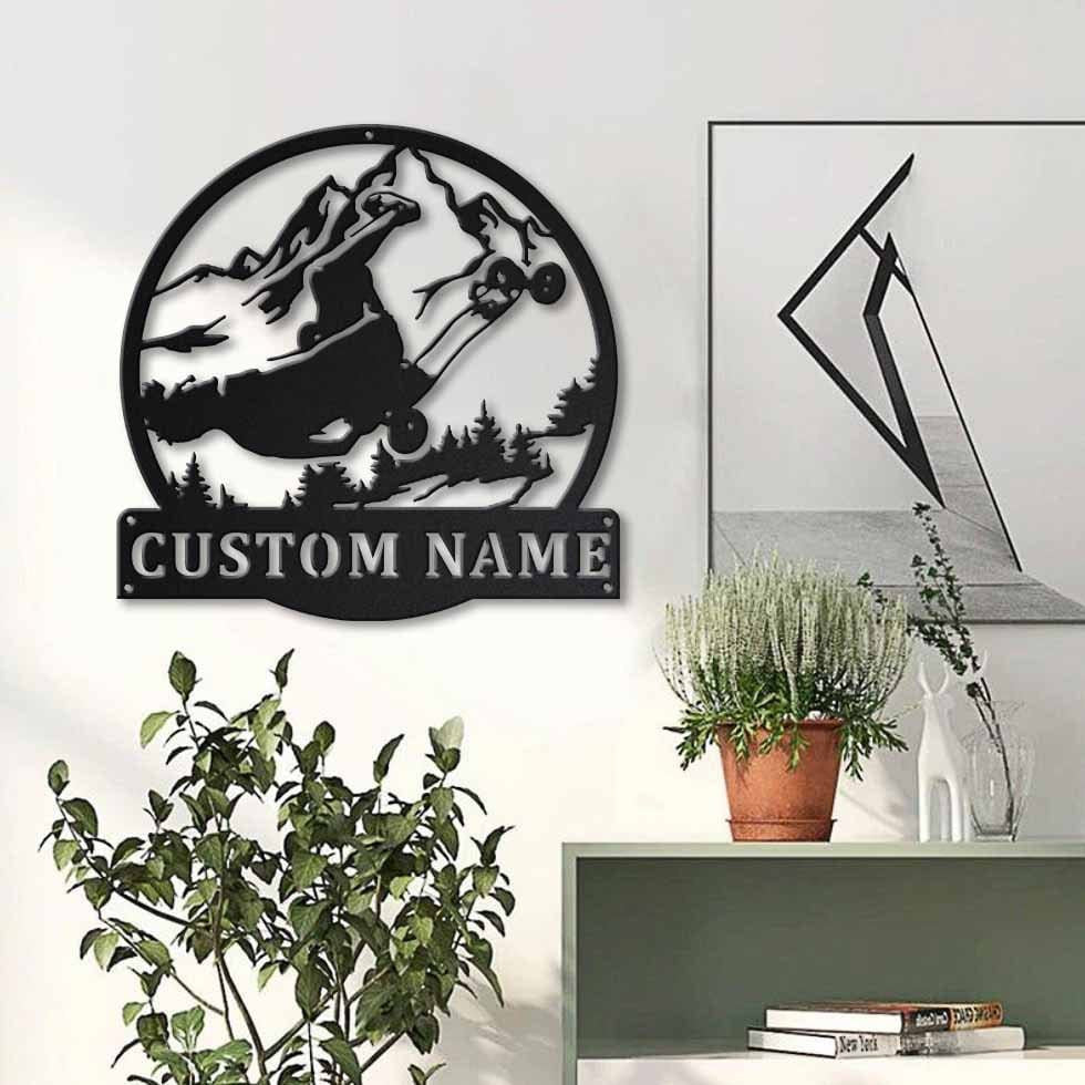 Personalized Mountainboarding Monogram Metal Sign Art, Custom Mountainboarding Metal Sign, Hobbie Gifts, Sport Gift, Birthday Gift, Laser Cut Metal Signs Custom Gift Ideas
