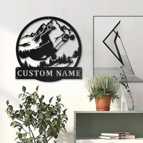 Personalized Mountainboarding Monogram Metal Sign Art, Custom Mountainboarding Metal Sign, Hobbie Gifts, Sport Gift, Birthday Gift, Laser Cut Metal Signs Custom Gift Ideas