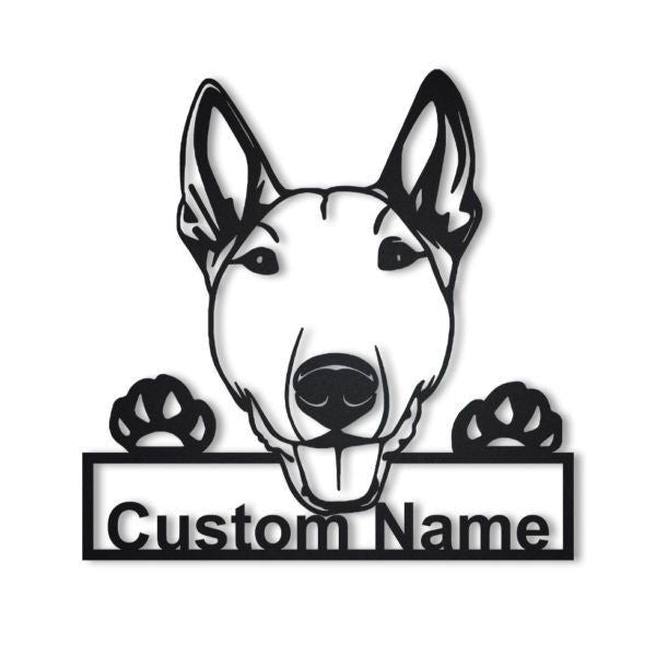 Bull Terrier Personalized Metal Wall Decor, Cut Metal Sign, Metal Wall Art, Metal House Sign, Metal Laser Cut Metal Signs Custom Gift Ideas